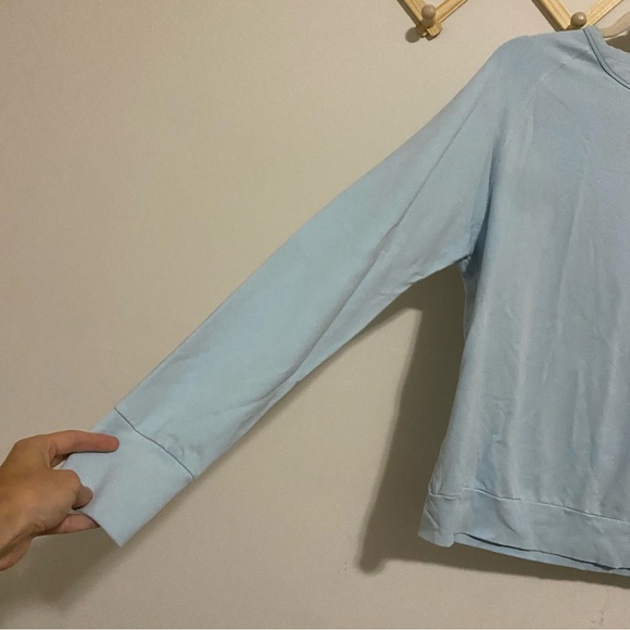 Swet Tailor Ice Blue Long Sleeve Workout Top size Large - Picture 3 of 9